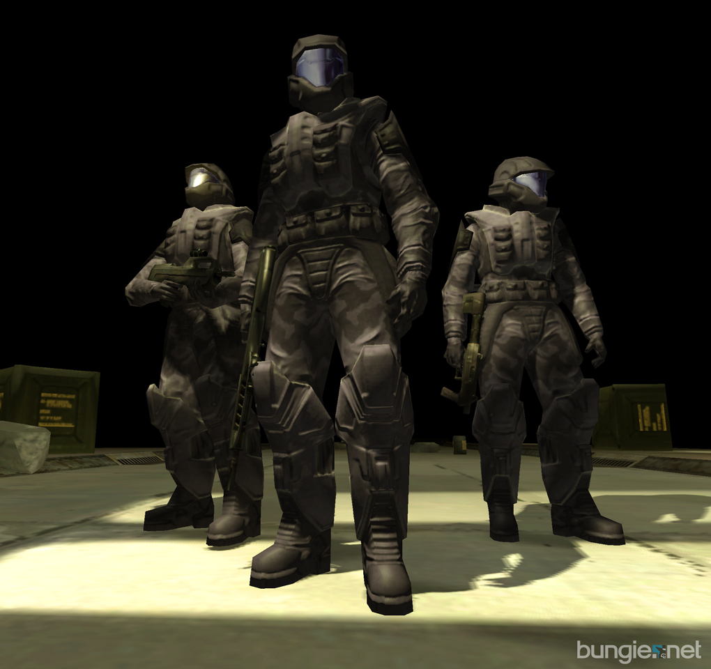 Tres soldados ODST del Halo 2 original de 2004