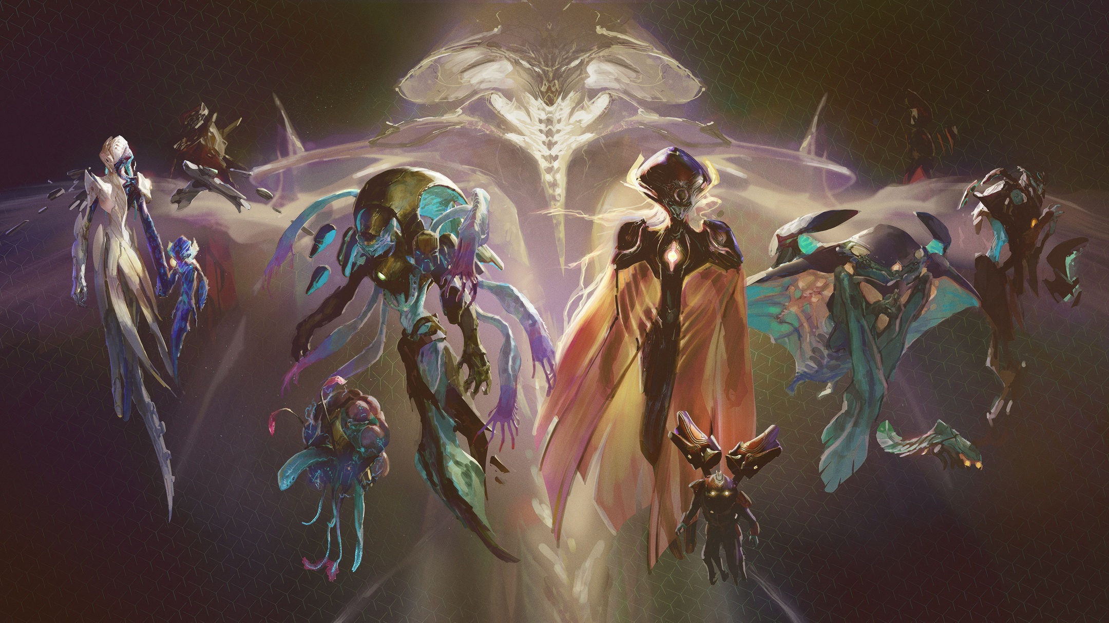 Arte oficial de los Xalanyn o The Endless con Abaddon al fondo